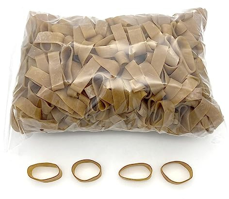 Progom - Elastici in gomma - 50(Ø32) mm x 14,5 mm - Colore biondo - 100% lattice - Borsa da 1 kg