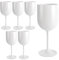 6 Stück Sektgläser 500ml Weingläser Plastik Partysektgläser 17oz Weiß Sektgläser Wiederverwendbare Prosecco Gläser Plastik Mehrweg Champagnergläser für Hochzeiten, Geburtstage, Partys, Weihnachten