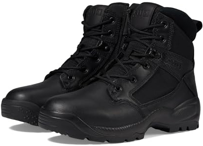 5.11 Tactical Men's ATAC 2.0 Work Boots, 6-Inch, Side Zipper, Black, 11 Regular, Style 12394ABR