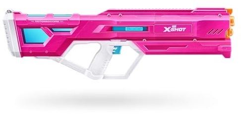 XSHOT Water Hydra Pulse Soaker Motorisierter Wasserblaster von ZURU für Kinder, Sommer Outdoor-Spielzeug mit wiederaufladbarer Batterie und 110ml Kapazität | 9 m Reichweite Wasserpistole, Rosa