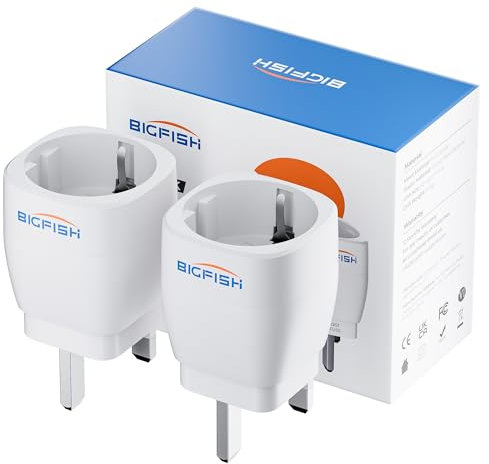 Bigfish Adaptateur Prise Anglaise 2 pièces, Prise Adaptateur Anglaise, Prise Anglaise Adaptateur Francais, Adaptateur Prise Irlande, Adaptateur UK Type G vers l’Irlande/Angleterre/Ecosse/Dubaï/Malte