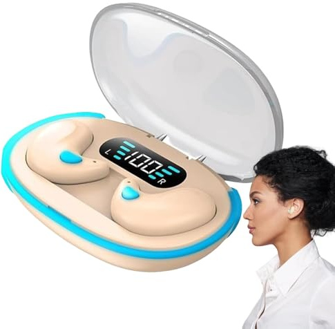Auriculares de conducción ósea para dormir, cancelación de ruido, auriculares deportivos, auriculares portátiles invisibles, audio claro para familiares, amigos, colegas