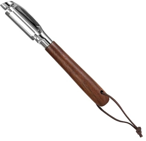 Nilioyul Vegetable Peeler, Sharp Stainless Steel Peeler with Real Wood Handle Ergonomic Soft Dishwasher Safe Durable, Potato Peelers for Kitchen Fruit Veggie Carrot Apple Kiwi Orange