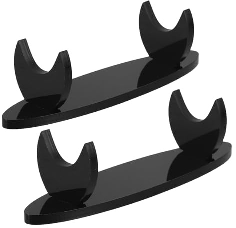 Parliky 2 Piezas Soporte para Flautas y Píccolo de Acrílico Resistente Soporte de Instrumentos de Viento para Mesa Organizador Portátil para Principiantes y Profesionales Exhibidor Estable