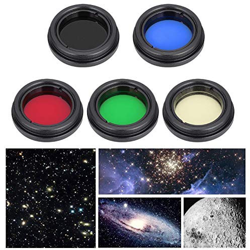 Teleskop Okular linsen Filter kit,Professionelle Aluminium Legierung Optische Linsen Farb Filter Set Teleskop Zubehör für 1,25 Zoll/31,7mm Teleskop für Mondnebel Planet Sun