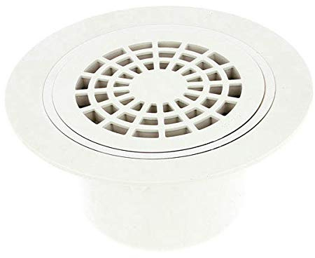 NICOLL Siphon sortie verticale 50-63 sol plastique grille PVC blanc