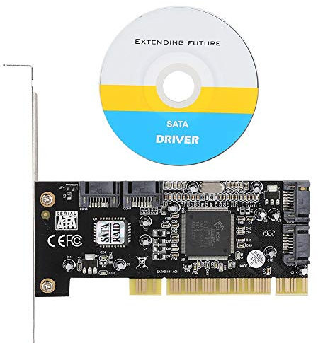 ASHATA PCI RAID-Karte SATA RAID-Karte, PCI SATA-Karte 514 PCI SATA Host Controller 150 4-Kanal-RAID-Karte Serial ATA für Win 98SE/ME/NT4.0/2000/XP