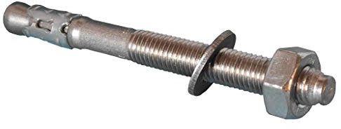 Acero Inox. Brida Guarniciones Tapas Conector Elementos Decorativos Arcos Material de Montaje Barandilla Pasamano - Anclaje para Carga Pesada V2a 8 X 90mm, Kleber/Schrauben