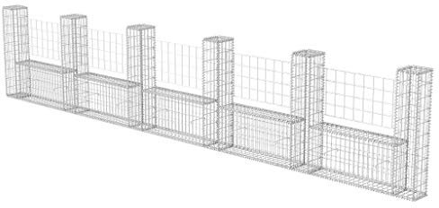 Tidyard Gabion basket U-shape steel 570×20×100 cm Model142547
