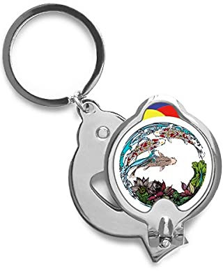 Patrón de hojas de loto la geometría de la carpa Cortaúñas afiladas cortaúñas de acero inoxidable