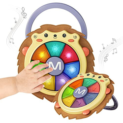 Tumama Baby Musik Spielzeug - Trommel mit Licht und Ton, Kinder Musikinstrumente Aktivitätswürfel, Elektronisches Lernspielzeug für Jungen und Mädchen ab 18 Monaten+