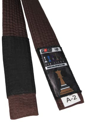 OSS - Brazilian Jiu-Jitsu Belt 100% Cotton Durable BJJ Belt IBJJF Approved Adult’s Size (Brown, A3)