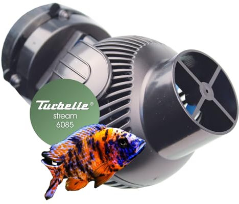 TUNZE Strömungspumpe Turbelle Stream 6085 I Pumpe mit 8000l/h Strömungsleistung I Propellerpumpe mit Magnet Holder & Silence Klemme bis 15mm Glasstärke I Wasserpumpe für Süßwasser-Aquarium