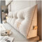 ZTGL Rückenkissen, Lesekissen für Bett und Sofa, groß Keilkissen, Rückenpolster für die Wand, Sitzkissen, Wandkissen, mit waschbarem Bezug - Ideal zum Anlehnen im Bett,Beige,200 * 50 * 20cm