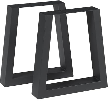 [en.casa] Tischbeine im 2er Set Marstal Tischkufen Metallbeine 42 x 40 cm höhenverstellbar Tischgestell für Couchtisch Sitzbank Sitzhocker Schwarz Tischfüße