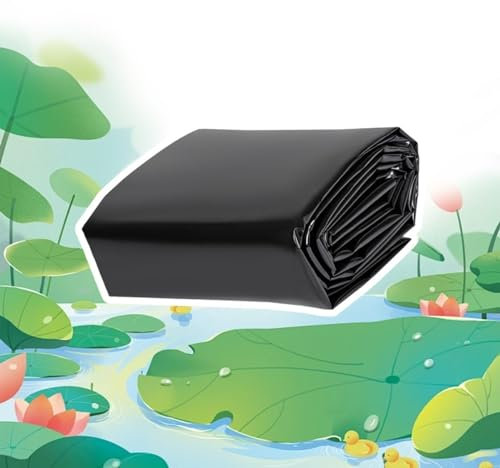 Forro de estanque koi duradero y resistente a los rayos UV para fuentes de arroyo y paisajismo, forro pesado impermeable (1 x 3,0 m hasta 8 x 12 m)