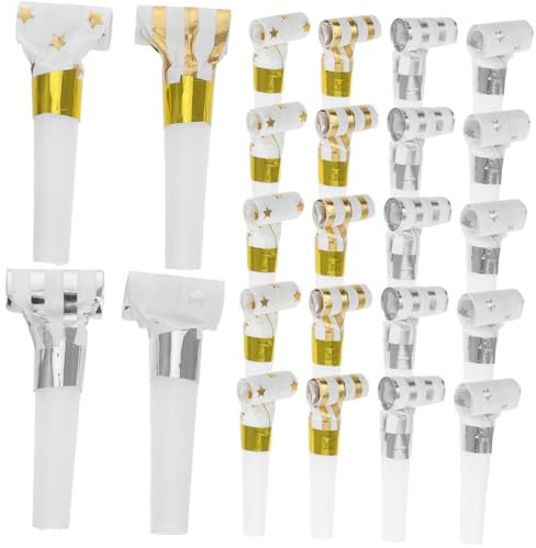 Alipis 24pièces Lot de Sifflets pour Garçon Fille Accessoires De Fête Bruiteurs Amusants pour Anniversaires Et Événements Spéciaux