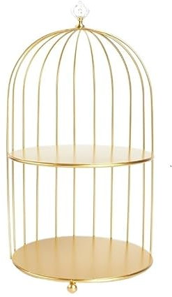 Présentoir à desserts Cage à oiseaux en fer, support à gâteaux, support de rangement for cosmétiques, finition, support de Table à desserts, présentoir à cupcakes for fête de mariage à domicile Tour d