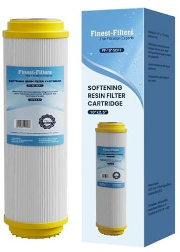 Finest-Filters 10-Inch Water Softening Filter Cartridge | Reduces Limescale, Fits Standard 10″ Housings, Extends Appliance Life, Lasts 3–6 Months. Easy-Fit Limescale Prevention (1)