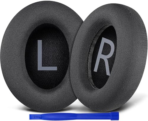 SOULWIT Cuscinetti Auricolari Ricambio in Micro Scamosciato per Bose 700 (NC700) Wireless Cuffie, Padiglioni con Schiuma Ad Alta Densità per la Cancellazione del Rumore, Spessore Aggiuntivo - Nero