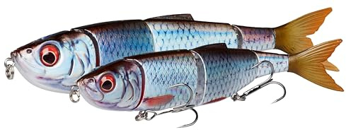 Savage Gear 4Play V2 Swim N Jerk - 3D gescannter Heringsschwimmköder für Raubfischangler, realistische Aktion, Stop & Go Techniken, ideal für Hecht, Barsch & mehr | Slow Sink Barsch 13,5 cm