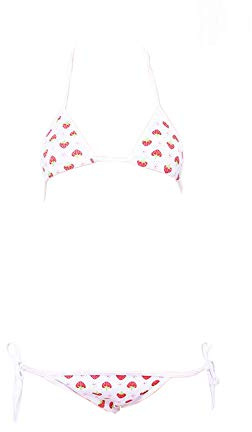 Japansk anime bikini cosplay mikrobikini jordgubbe underkläder BH och string set söt (S0324)