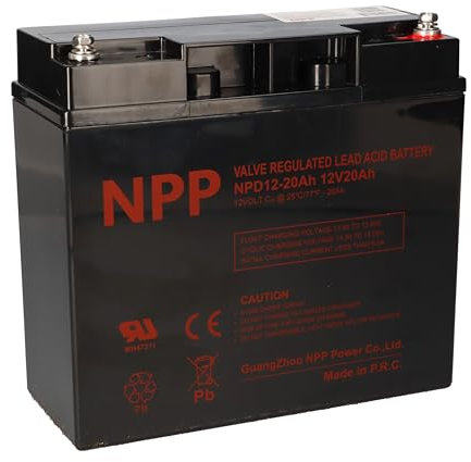NPP Blei-Akku AGM NPD 12-20 12V 20Ah zyklenfest wie Kung Long WP18-12NE, Kung Long WP22-12NE, Q-Batteries 12LCP-23