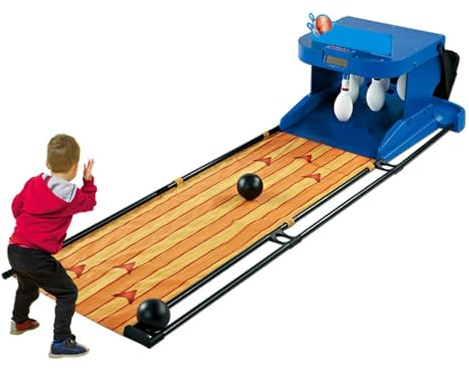 Generic Electronic Bowling Alley Game Set for Home – Kids & Adults Indoor Bowling Ball Sports Console with Automatic Reset, Lighting & Sound Effects
