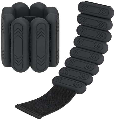 Smlper Pesi per polsi e caviglie,fasce regolabili per allenamenti da donna e uomo,set di 2(0,25 kg /0,5 kg per Polsino) perfette perYoga,Pilates,Danza,Corsa,Nuoto,Cardio,Camminata