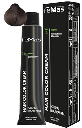 FemMas Haarfarbe Mittelblond Ultra Intensiv 7.00 I Creme Haarfarbe mit Arganöl, Keratin & Ceramiden I Als dauerhafte Haarfärbung für strahlende, haltbare Farbergebnisse 100 ml