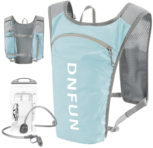 Laufweste Damen und Herren, verstellbare Laufweste mit 1500ml Trinkblase,Trinkweste Laufen 5L Running Vest Reflektierende Laufrucksack Damen für Outdoor Läufe,Jogging,Wanderungen, Radfahren