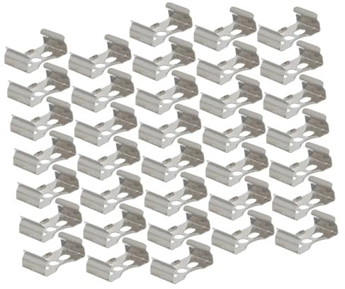NUOBESTY 100Stücke Lichtrohr Eisenclips für Röhren Robuste Halterung zur Sicheren Fixierung von LED Leuchten für Innenanwendungen und Vielseitige Nutzung