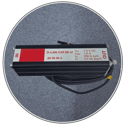 OJJHO Adattatore di Protezione da sovratensioni 2859084 D-LAN-Cat.5E-U Adattatore di Protezione da fulmini Modulo di Protezione da sovratensioni Ethernet Guida DIN