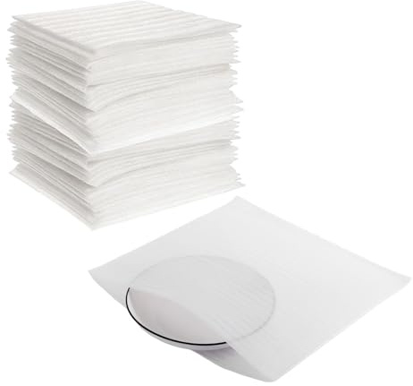 100 Fogli in Schiuma per Imballaggio, 30x30cmx1mm, Cuscinetti d’Aria Antishock per Proteggere Stoviglie e Oggetti Fragili, Ideali per Spedizioni, Viaggi, Trasloco e Deposito (Borsa)