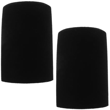CVUTOVO 2 fundas para micrófono, fundas suaves para micrófono, filtro antiviento, protección para de mano, accesorios para DJ y escenario, compatibles con K688 negro.