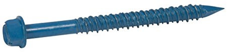 CONFAST 1/4 x 1-3/4 Hex Head Concrete Screw Anchor with Drill Bit for Anchoring to Masonry, Block or Brick (100 per Box)