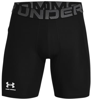 Under Armour Herren UA HG Armour Kurze Laufhose atmungsaktive Herrenshorts, Black/White, XXL EU
