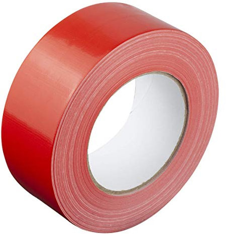 GTSE - Cinta americana roja de 48 mm x 50 m - 1 Rollo - Cinta de tela resistente, adhesiva e impermeable - Para reparar, fijar, agrupar, reforzar y sellar