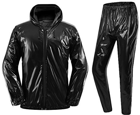 REEDBEEK Professioneller Anti-ip-Saunaanzug, Gewichtsverlust, Schweißanzug mit Kapuze, Boxen, MMA, Training, Fitnessstudio, Jacke, durchgehender Reißverschluss, Anzüge für Damen und Herren