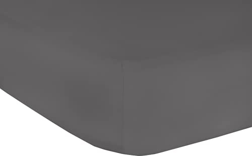 Mr.Sandman Elastan Classic Spannbetttuch Schwarz Größe 140-160x200-220cm