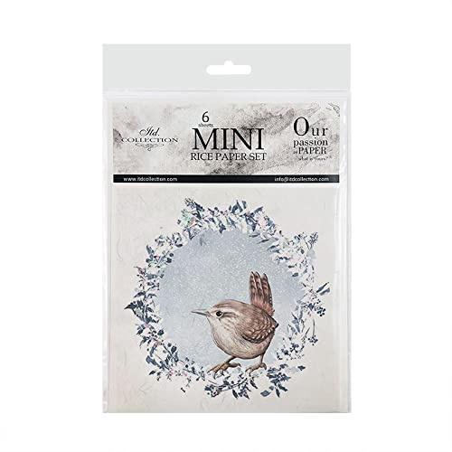 ITD Collection Papier de riz, Decorated with Frost II, 14,8 x 14,8 cm