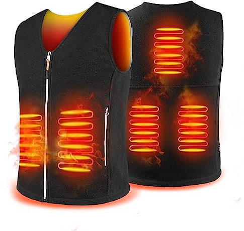 Warm Storm Heated Body Warmer For Men/Women, Lightweight Heated Ploar Fleece Vest with 3 Temperature Levels,USB Heated Gilet for Outdoor Camping Hiking (Not Include Power Bank),L