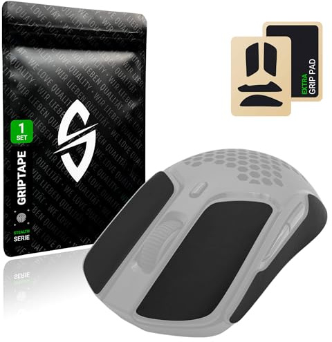 SensoryBoost Maus Grip Tape – kompatibel mit HyperX Pulsefire Haste (inkl. Zuschnitt-Pad) Schweißabsorbierend, extrem rutschfest & Ultradünn (0,5 mm) – Rückstandsfrei – Gaming Zubehör
