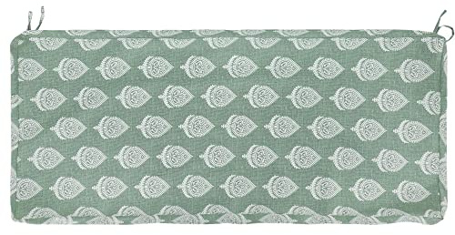 FUNHOME Outdoor Bench Cushion Covers 45 x 18 x 3, No Insert! Patio Pads Covers Replacement for Outdoor Furniture,Water Resistant Patio Bench Loveseat Cushion Covers 1 Pack, Fair Green (Covers ONLY)