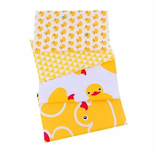 SHTGOI 4 stycken tygpaket 20 x 25 cm bomullstyg metervara japansk stil lapptäcke tryckta blommor guldmönster sömnadsmaterial set gör-det-själv lapptäcke tyger paket för scrapbooking kläder örngott 14#