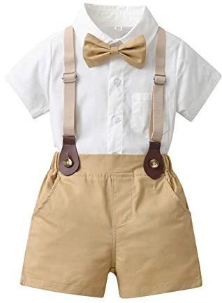 Xiaojiu Costume Enfant Garcon Mariage Ensemble Bebe Garcon,Costume Garcon Gilet Baptême Bebe Vetement Bebe Pyjama Bebe Garcon 0 a 3 Mois Pyjama Petit Bateau Garcon Ensemble Garçon