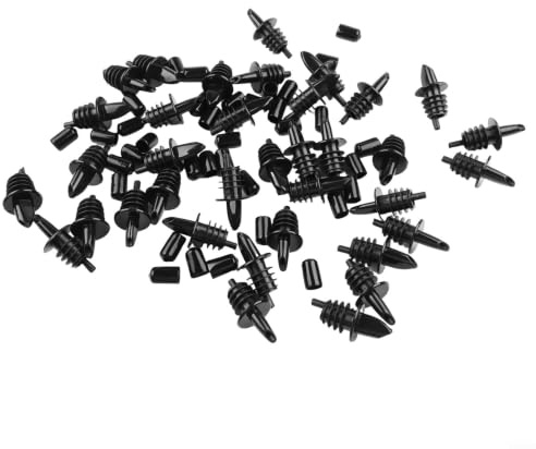 36-pack svarta plastflaskhällar, snabbflödesrör för vin, sprit, olivolja och dryckesdispensering, läckagesäkra bartillbehör (36 st)