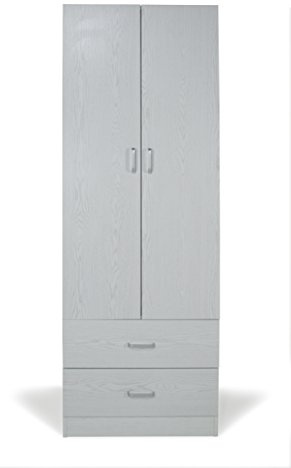 Trendyitalia 12984 Armadio 2 Ante Art. 115 Colore Rovere Sbiancato, Legno melaminico, 60 x 42 x 180 cm