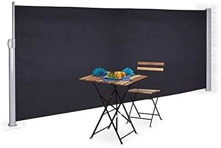 Bc-elec - ASA-180T. Toldo lateral gris antracita 3 x 1,8 m extensible para terraza, cenador de jardín