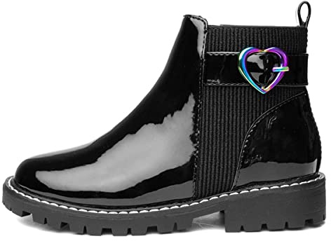 Walkright Liana Girls Black Patent Chelsea Boot - Size 11 Child UK - Black